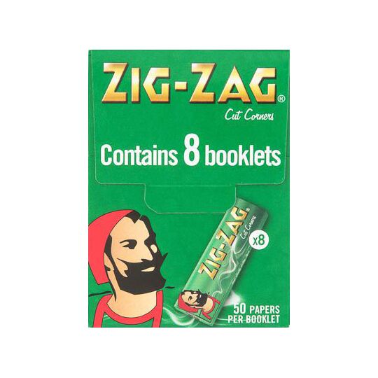 Zig-Zag Green Rolling Papers - 8 Pack