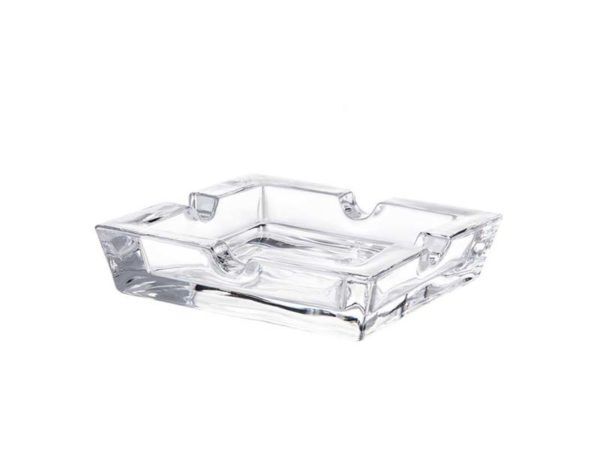 Chunky Glass Square Cigar Ashtray