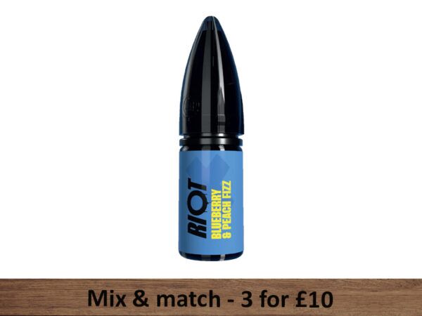 Blueberry & Peach Fizz Nic Salts - Riot X