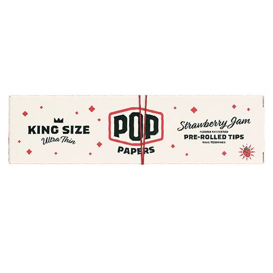 Pop Strawberry Jam Ultra Thin King Size Papers & Flavour Tips
