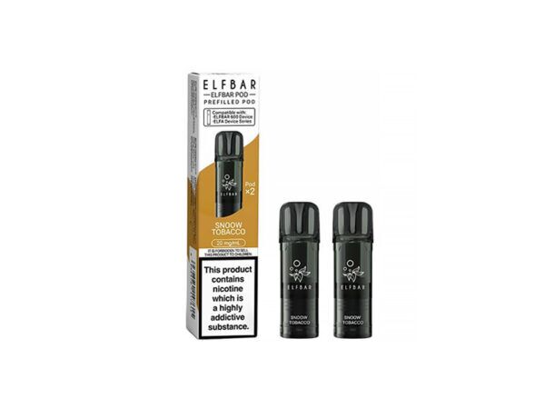Elfbar 600 Prefilled Replacement Pods 2 Pack – Snoow Tobacco
