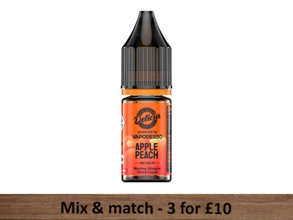 Apple Peach Nic Salts - Deliciu Powered By Vaporesso