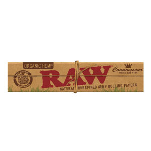 Raw Organic Connoisseur Hemp King Size Slim Rolling Papers With Tips