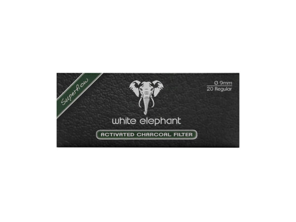White Elephant 9mm Activated Charcoal Pipe Filters - 20 pack