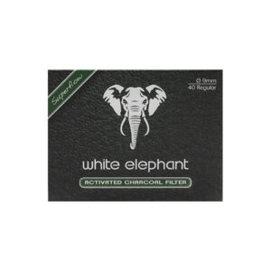 White Elephant 9mm Activated Charcoal Pipe Filters - 40 pack