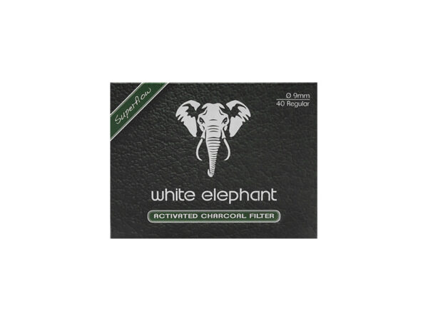 White Elephant 9mm Activated Charcoal Pipe Filters - 40 pack