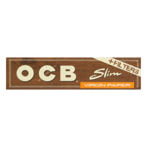 OCB Virgin Unbleached King Size Slim Rolling Papers + Filters