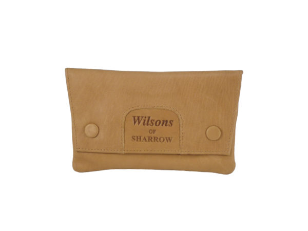 Standard Tan Button Pipe Tobacco Pouch
