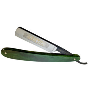 Dovo Black Star Straight Razor Green Pakkawood & Black Anodised Blade 1