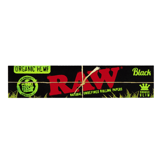 Raw Organic Hemp Black Kingsize Slim Rolling Papers