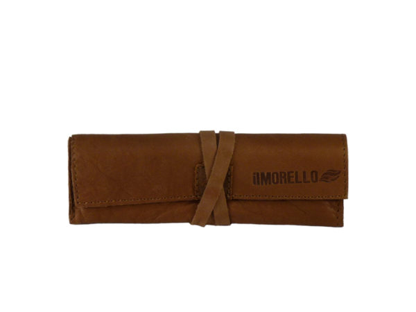 Italian Leather Tie Up RYO Pouch Brown