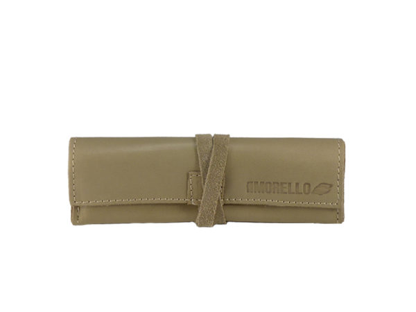 Italian Leather Tie Up RYO Pouch Tan