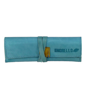 Italian Leather Tie Up RYO Pouch Teal