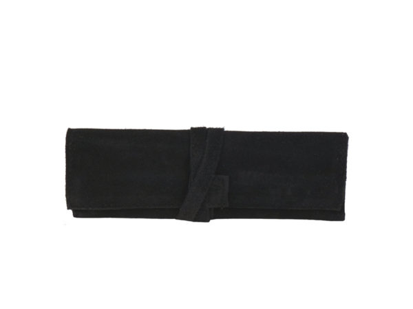 Italian Suede Tie Up RYO Pouch Black