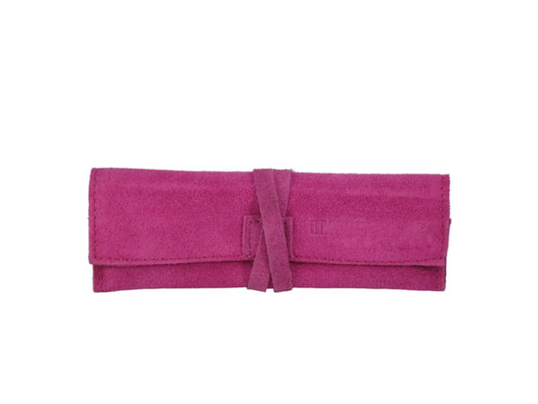 Italian Suede Tie Up RYO Pouch Fuchsia