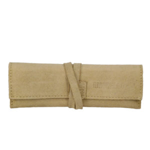 Italian Suede Tie Up RYO Pouch Light Tan