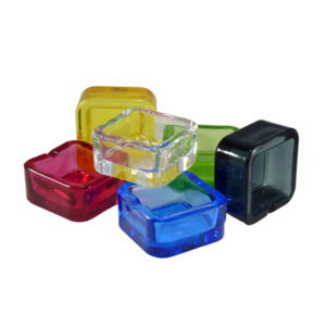 Square Glass Ashtray Various Colours