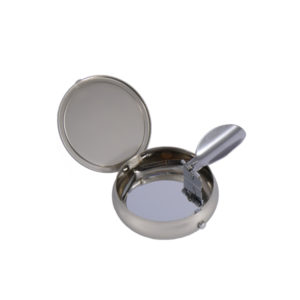 Brushed Chrome Flip Top Pocket Ashtray