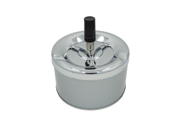 Retro Silver & Chrome Spinning Ashtray