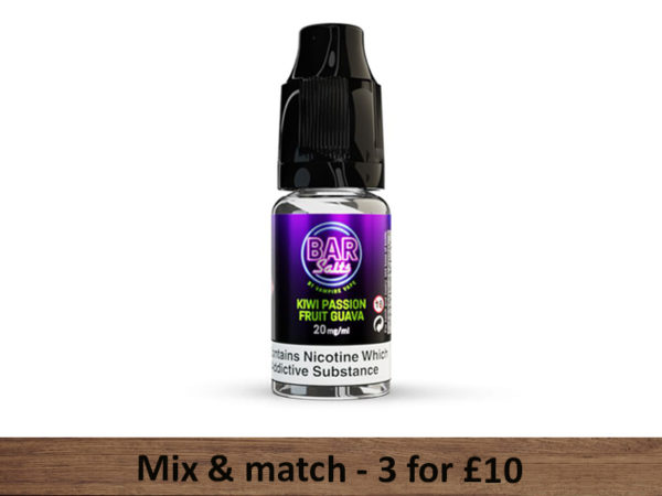 Kiwi, Passionfruit & Guava Bar Salts E Liquid Vampire Vape