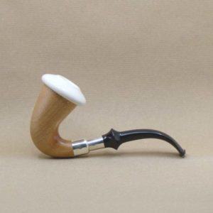Calabash with Silver Capping Meerschaum Pipe - Small
