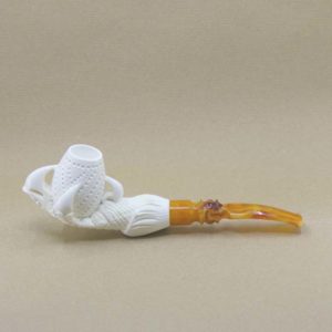 Lattice Bowl In Claw Meershaum Pipe - Medium