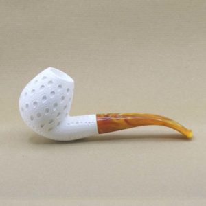 Paisley Bent Meerschaum Pipe - Large