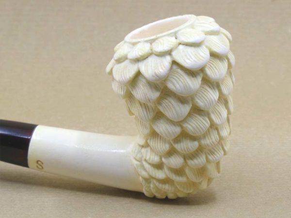Pine Cone Meerschaum Pipe - Large Close Up