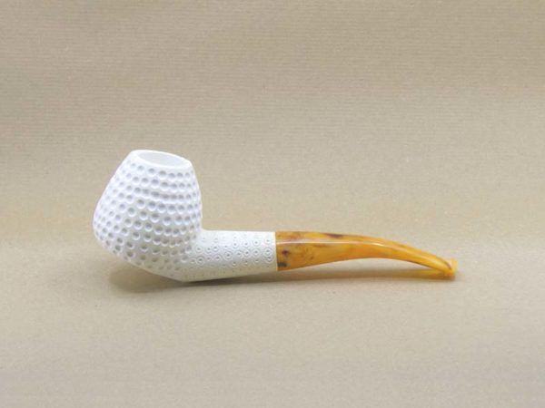 Polkadot Bent Meerschaum Pipe - Large