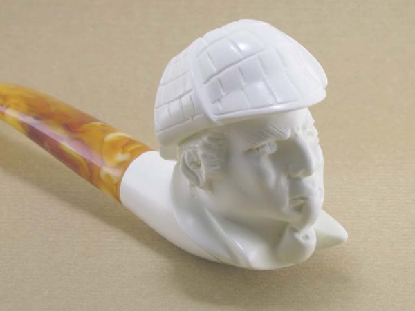 Sherlock Holmes Meershaum Pipe Medium Close Up