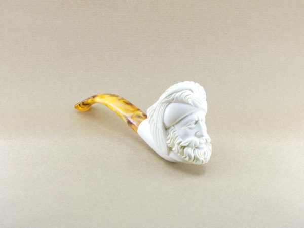 Turks Head Meershaum Pipe - Medium Side Angle