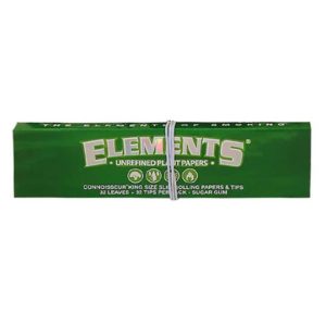Elements Connoisseur Unrefined Plant KS Slim Rolling Papers + Tips