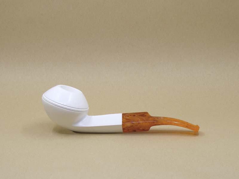 Rhodesian Smooth Meerschaum Pipe - Medium - Johnny's Tobacconist