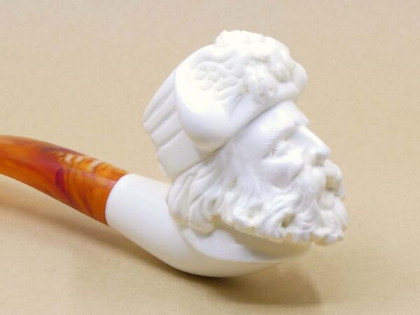 Viking 3 Meerschaum Pipe - Medium Close Up