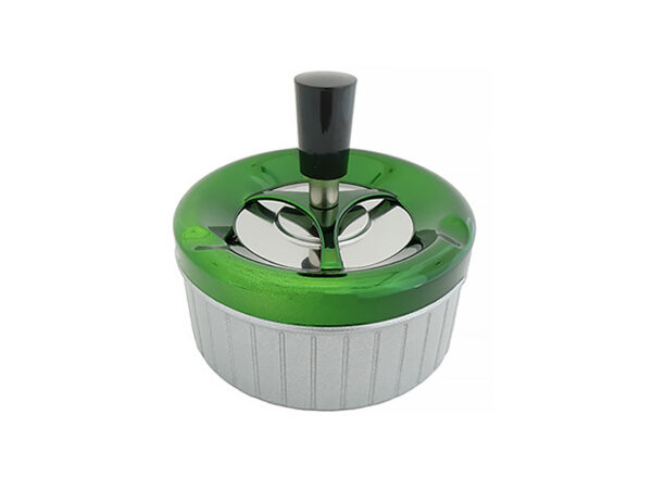 Retro Coloured Top Spinning Ashtray - Green