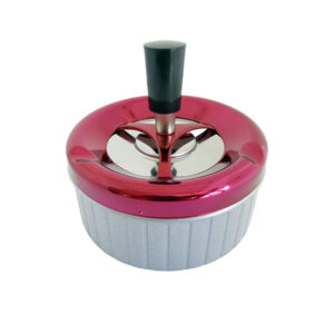 Retro Coloured Top Spinning Ashtray - Red