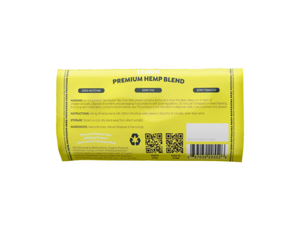 Professor Herb Lemon Premium Hemp Blend - Back