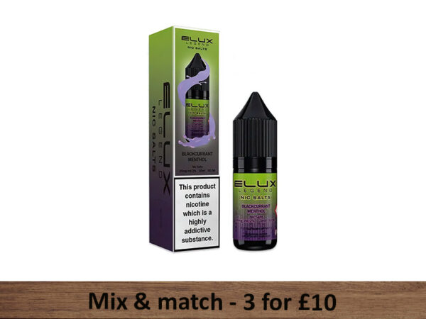 Blackcurrant Menthol Nic Salts - Elux Legend