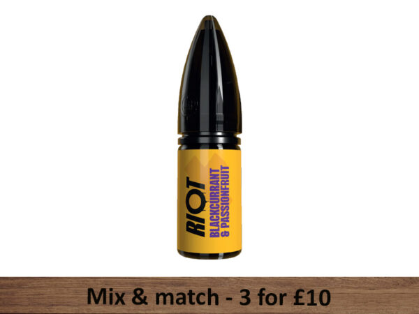 Blackcurrant & Passionfruit Nic Salts - Riot X
