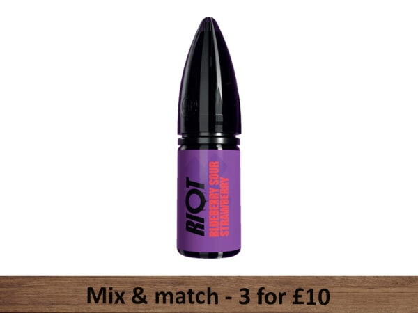 Blueberry Sour Strawberry Nic Salts - Riot X