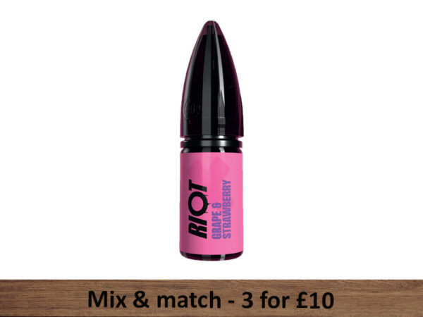 Grape & Strawberry Nic Salts - Riot X