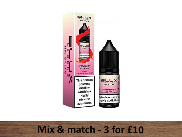Strawberry Ice Cream Nic Salts - Elux Legend