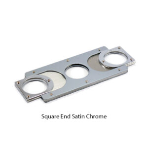 Twin Blade Cigar Cutter - Square End Satin Chrome