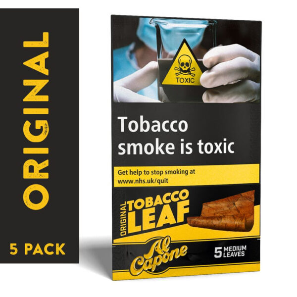 Al Capone Original Tobacco Leaf Wraps - Pack of 5