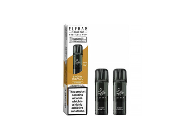 Elfbar 600 Prefilled Replacement Pods 2 Pack – Snoow Tobacco