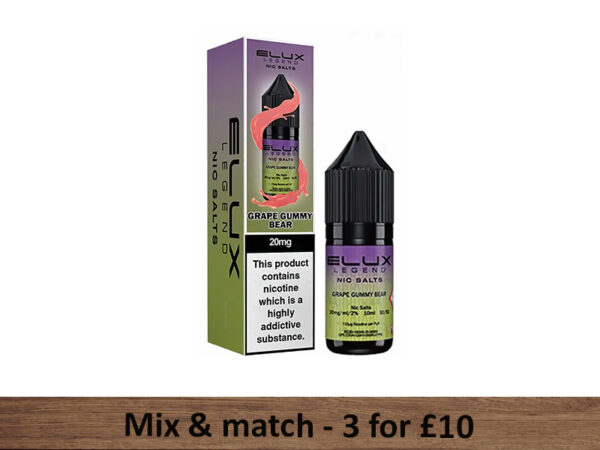 Grape Gummy Bear Nic Salts - Elux Legend