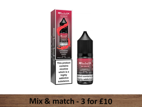 Strawberry Raspberry Cherry Nic Salts - Elux Legend