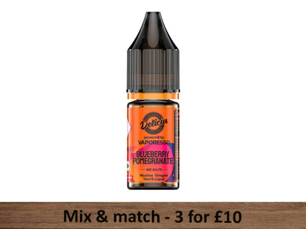 Blueberry Pomegranate Nic Salts - Deliciu Powered By Vaporesso