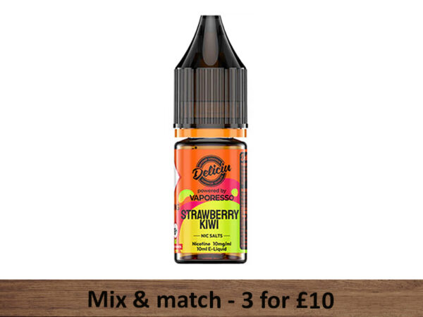 Strawberry Kiwi Nic Salts - Deliciu Powered By Vaporesso