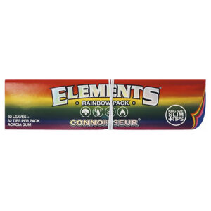 Elements Connoisseur Rainbow King Size Slim Rolling Papers + Tips